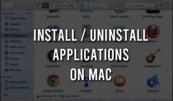 UNINSTALL APPLICATIONS ON MAC