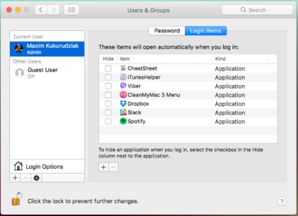 how to remove applications from mac at startup