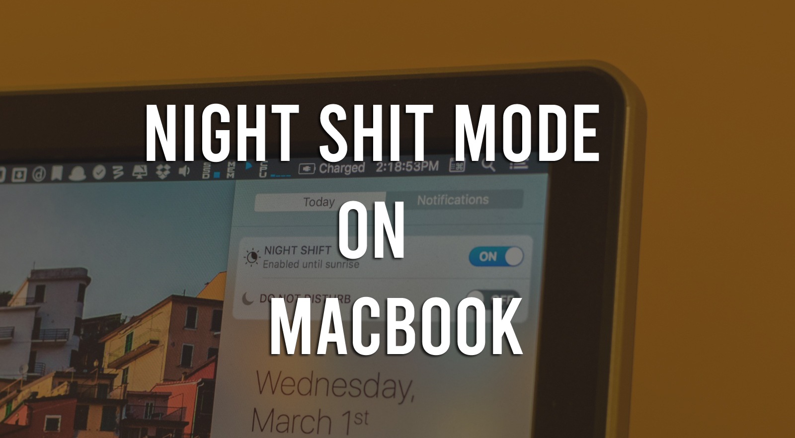 night shift mode on mac